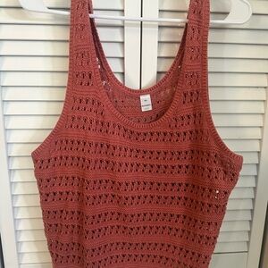 Old Navy Women's Crochet Tank Top - Rust